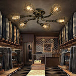 IronPipe | Rustic Industrial Flush Mount Ceiling Light Fixture 1