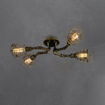 IronPipe | Rustic Industrial Flush Mount Ceiling Light Fixture 12