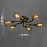 IronPipe | Rustic Industrial Flush Mount Ceiling Light Fixture 4