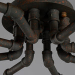 IronPipe | Rustic Industrial Flush Mount Ceiling Light Fixture 8
