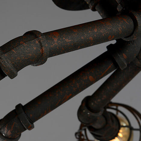 IronPipe | Rustic Industrial Flush Mount Ceiling Light Fixture 9