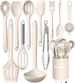 Ivory Silicone Utensil Set | Non-Stick & Heat-Resistant Tools for Effortless Cooking 0