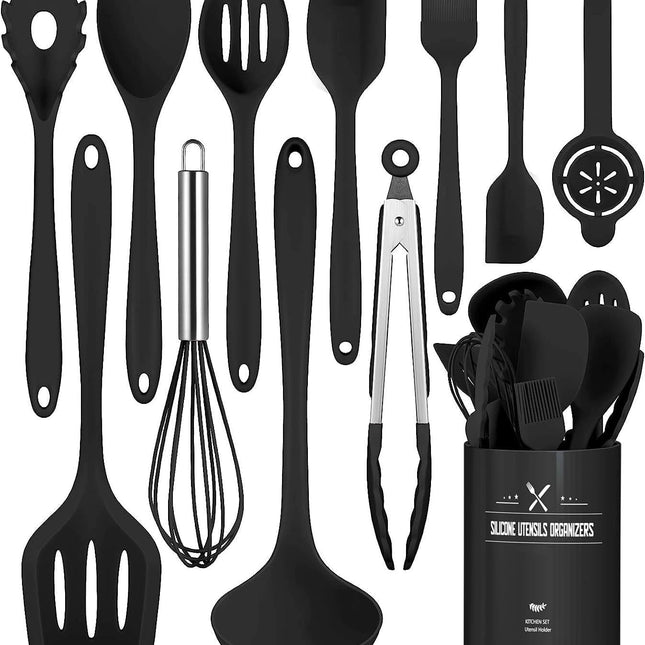 Ivory Silicone Utensil Set | Non-Stick & Heat-Resistant Tools for Effortless Cooking 1