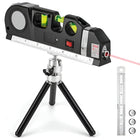 Laser Level with Tape Measure, Laser Line Level with Bubble Level, Measuring Tape, Leveling Tool for Hanging Pictures
