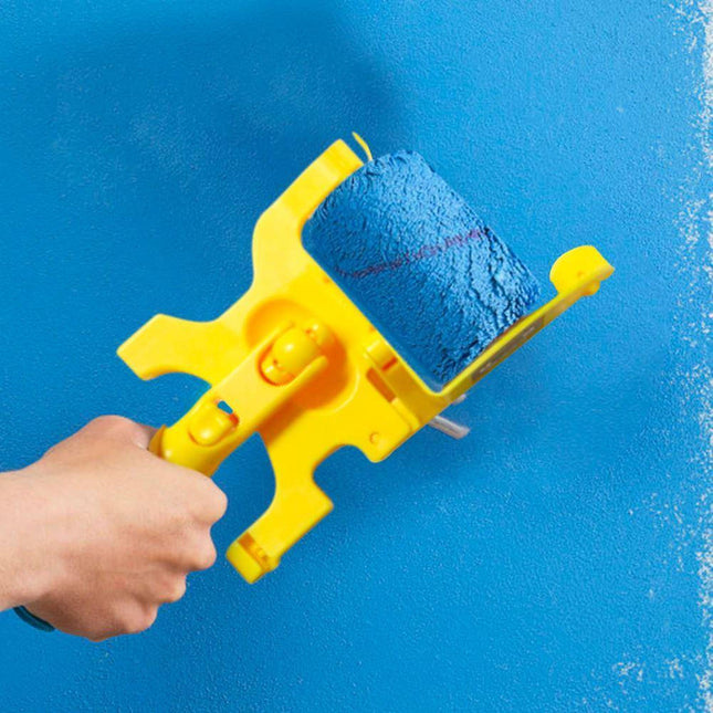 Paint Roller with Edge Shield, Paint Edger for Trim and Wall Edges, Paint Edging Tool with Adjustable Cleaning Brush