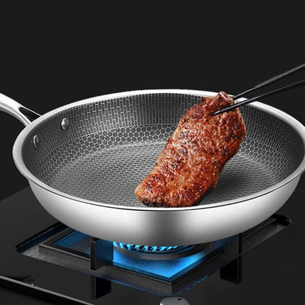 Skillet for Induction Cooktop, Stainless Steel Frying Pan with Nonstick Coating, Nonstick Skillet for Gas Stove