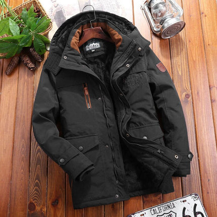 Fleece Jacket with Hood, Multi Pocket Padded Winter Jacket, Thick Warm Zip Up Jacket, Winter Coat for Fall and Winter