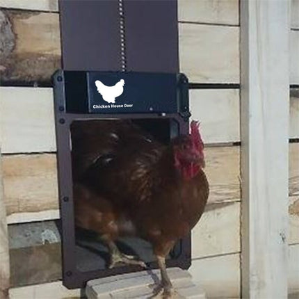 Automatic Chicken Coop Door Opener with Light Sensor, Battery Powered Automatic Chicken Door with Anti Pinch Stop 2
