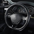 Steering Wheel Covers for Trucks, Black and Red Carbon Fiber Car Steering Wheel Cover