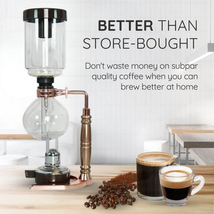 Siphon Coffee Makers, Japanese Syphon Coffee Machine with Borosilicate Glass – image 6