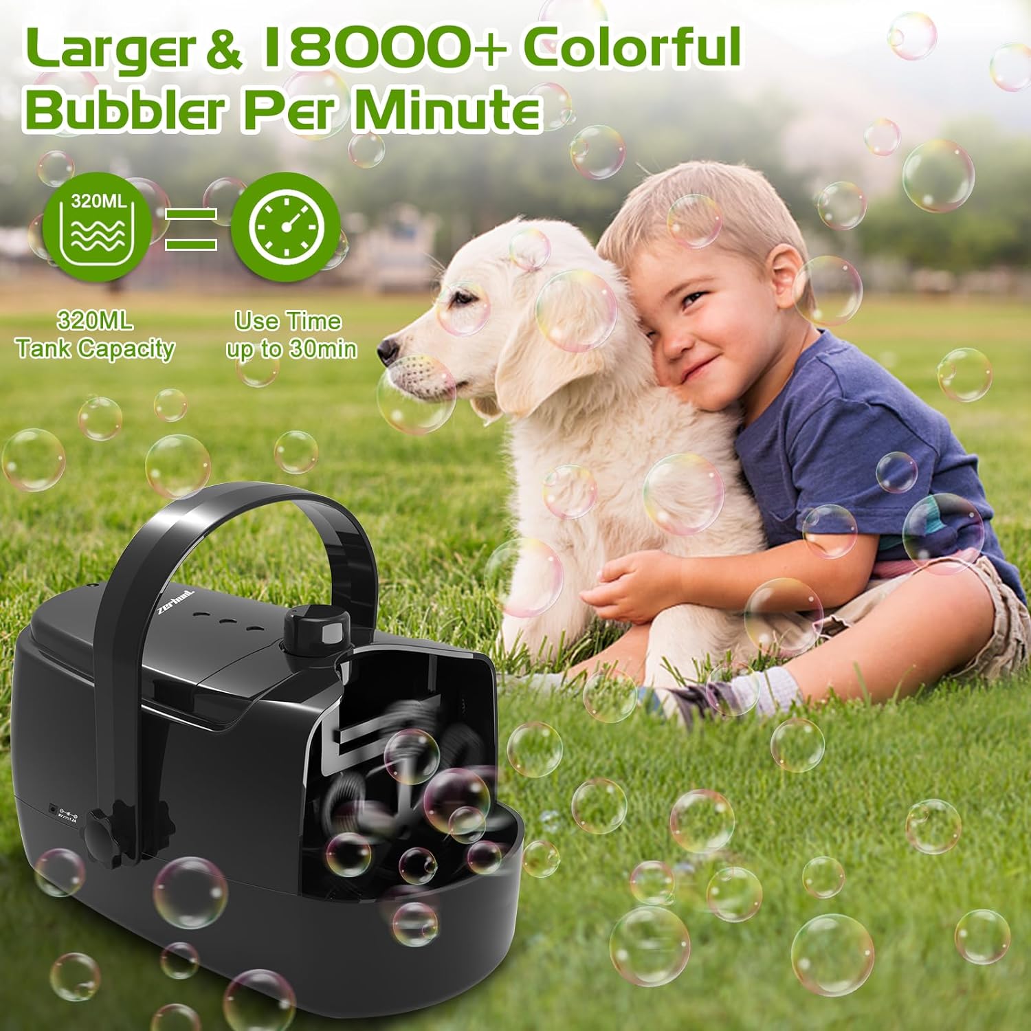 Joyful Bubbles | Automatic Bubble Machine with High Output & Safety Features | Perfect Bubble Maker for Parties and Outdoor Fun 7