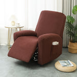 Juno Fitted Recliner Chair Cover with Side Pocket for Comfort & Protection 5