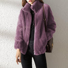Puffer Jacket with High Collar, Fur Collar Down Jacket, Oversized Winter Coat, Warm Winter Jacket for Fall and Spring