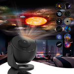 Tuzwa Galaxy Projector – 12 Film Discs, 360° Rotating Star & Planet Projector with Manual Focus and 1/2/4-Hour Timer
