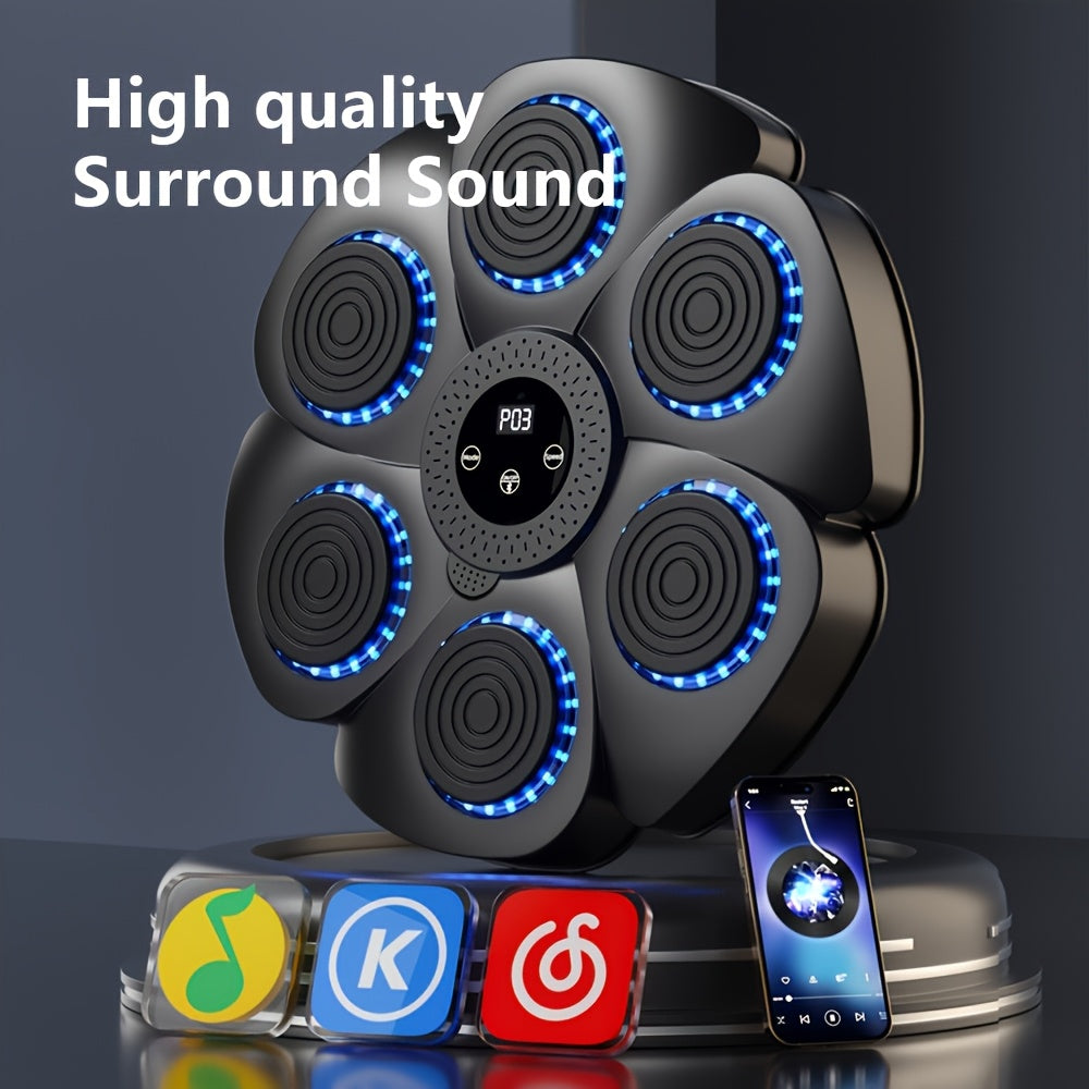 Tuzwa Wall-Mounted Music Boxing Machine – Interactive Boxing Target with LED Scoring, Rechargeable Power & Music Sync