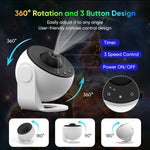 Tuzwa Galaxy Projector – 12 Film Discs, 360° Rotating Star & Planet Projector with Manual Focus and 1/2/4-Hour Timer
