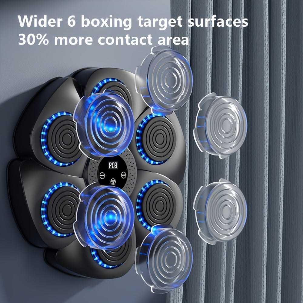 Tuzwa Wall-Mounted Music Boxing Machine – Interactive Boxing Target with LED Scoring, Rechargeable Power & Music Sync