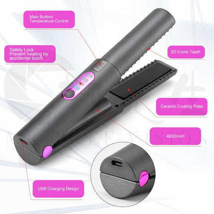 Ceramic Hair Iron, Cordless Hair Straightener – image 5