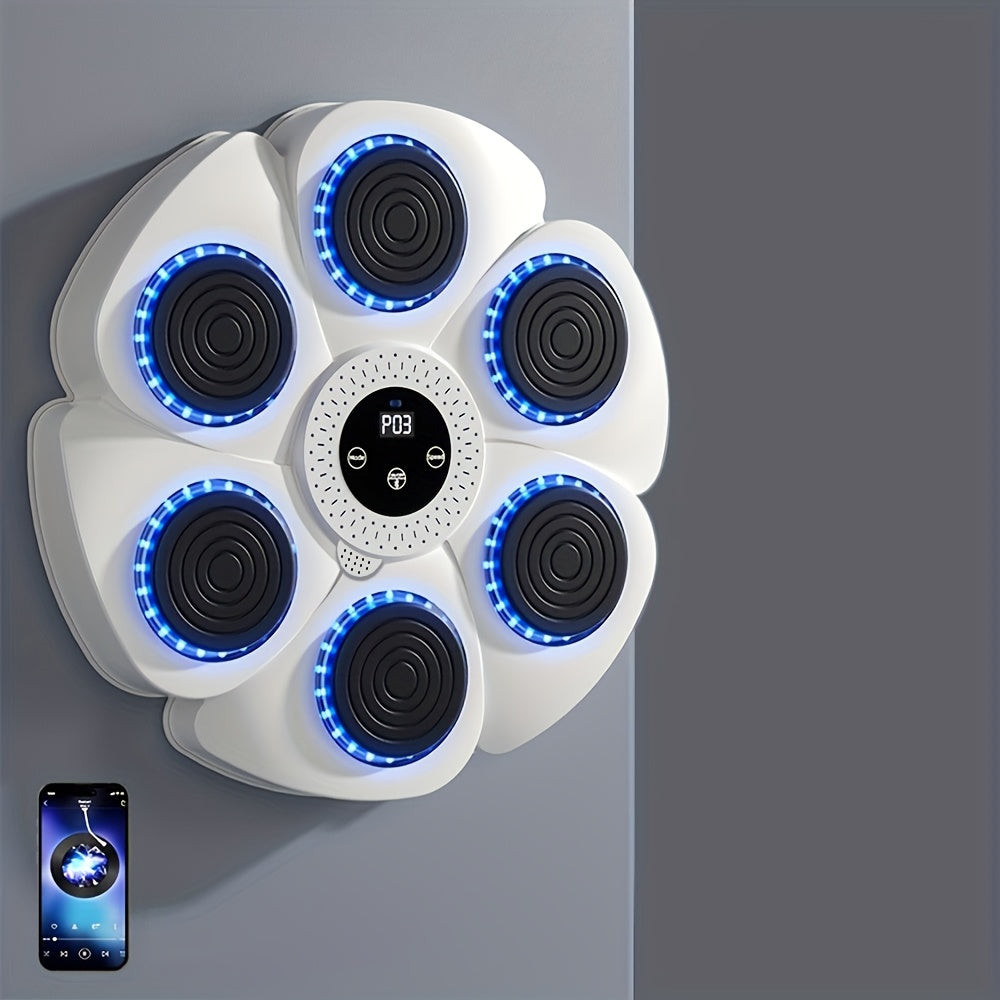Tuzwa Wall-Mounted Music Boxing Machine – Interactive Boxing Target with LED Scoring, Rechargeable Power & Music Sync