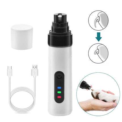Dog Nail Grinder, Cat Nail Trimmer with Diamond Bit, Quiet Rechargeable Dog Nail Trimmer for Small Medium and Large Pets