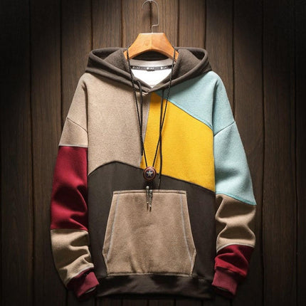 Vintage Fleece Hoodie for Men and Women, Soft Polyester Pullover Hooded Sweatshirt in Sizes M to 3XL for Spring and Fall
