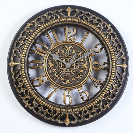Antique Wall Clock 12 Inch, Classic Wall Clock in Black Copper Gold or Cream – image 4
