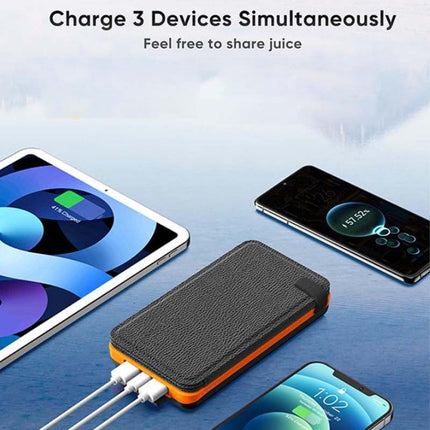 Solar Power Bank Portable Charger 25000mAh, Portable Power Bank with Flashlight – image 4
