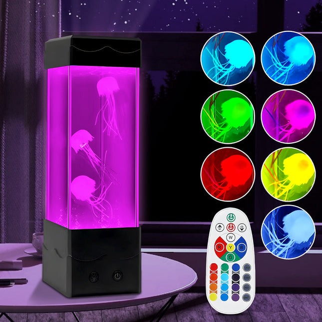 Jellyfish Lamps with Remote, Color Changing Jellyfish Tank, Fake Jellyfish Aquarium Mood Lamp for Bedroom Decor