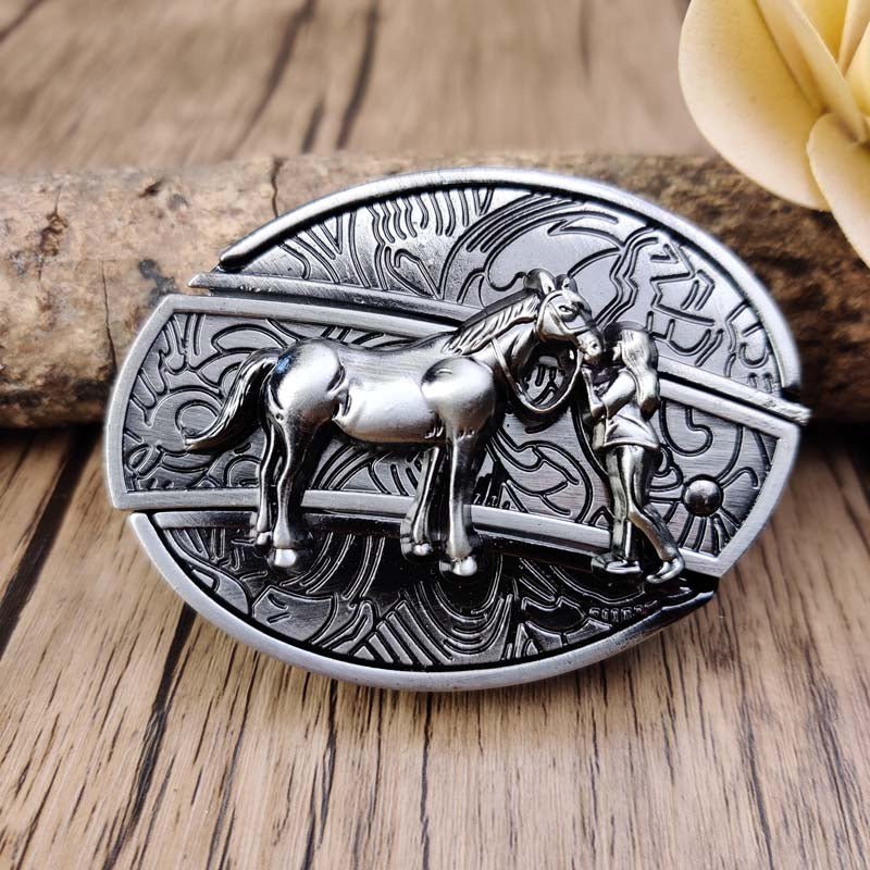 Kalsten | Metal Oval Cowboys Belt Buckle with Hidden EDC Tool | Stylish Accessory for Outdoor Adventures 11