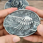 Kalsten | Metal Oval Cowboys Belt Buckle with Hidden EDC Tool | Stylish Accessory for Outdoor Adventures 19