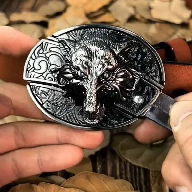 Kalsten | Metal Oval Cowboys Belt Buckle with Hidden EDC Tool | Stylish Accessory for Outdoor Adventures 23