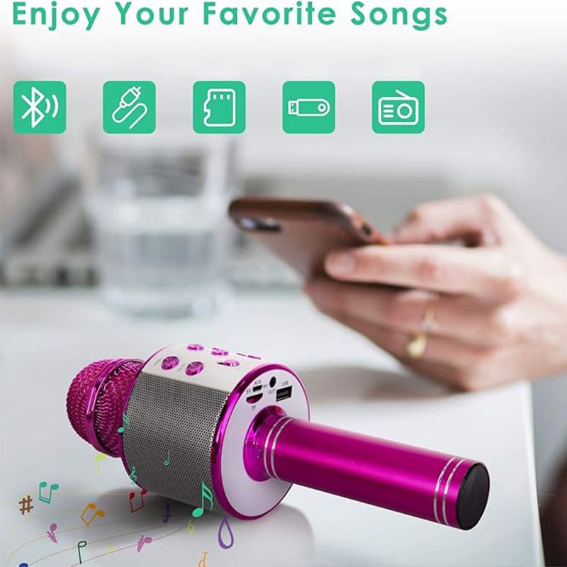Karaoke Pro | Wireless Karaoke Microphone with Speaker & Voice Modifier | Portable Fun for Music Lovers 5