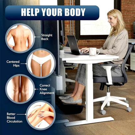 Under Desk Foot Rest, Memory Foam Foot Cushion with Washable Cover – image 6