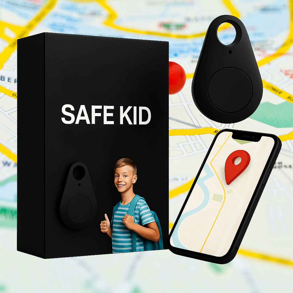 KidiSafe | Child GPS Tracker with Live Location & SOS Alert | Waterproof Design for Everyday Safety 0