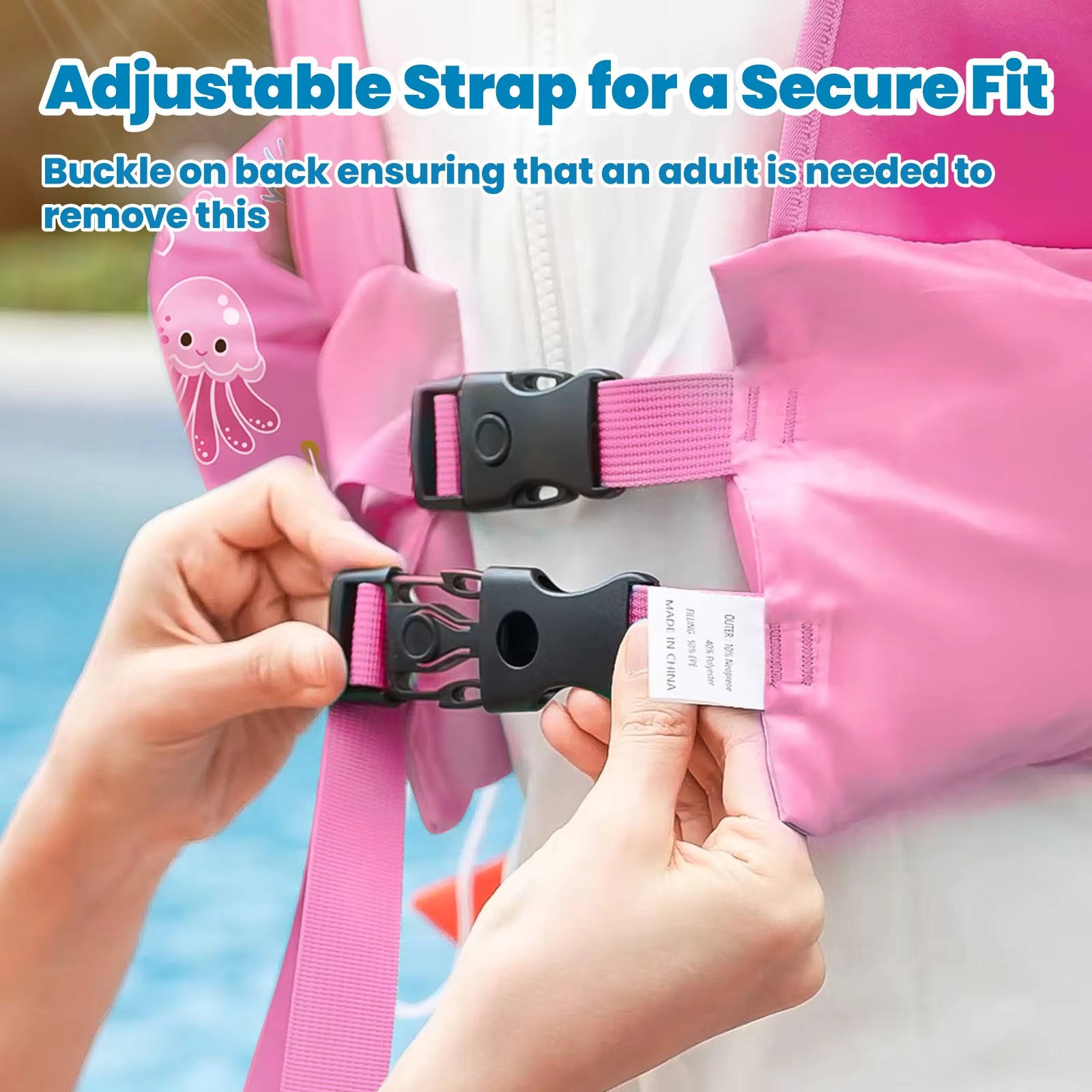 Kids Foam Life Vest with Arm Floats & Safety Whistle | Secure Support for Swimming & Kayaking 6