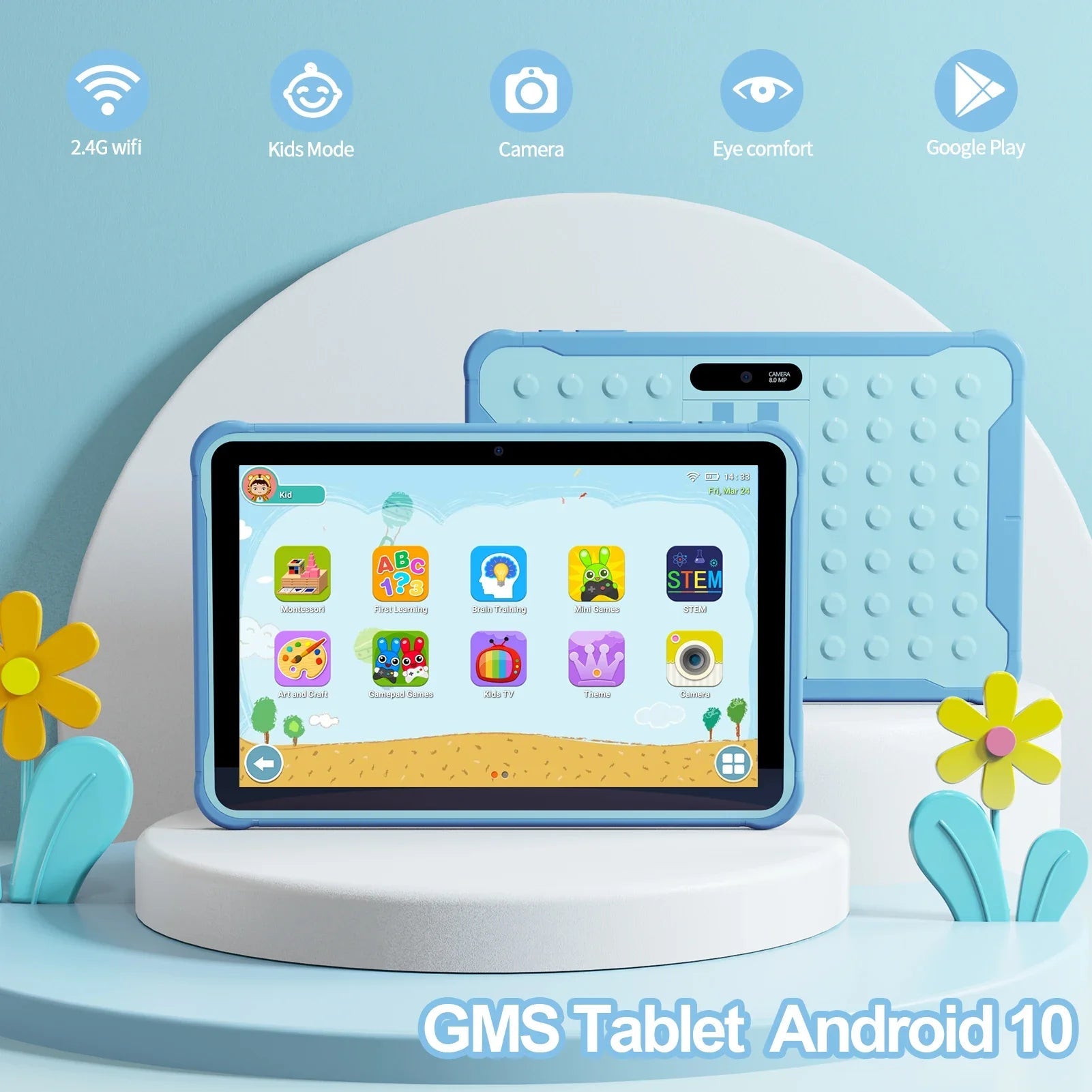 Kids Tablet | HD Display & Quad-Core Performance with Expandable Storage | Durable Design for Learning and Play 6