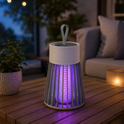 Rechargeable Mosquito Killer Lamp with UV Light, Electric Shock Bug Zapper for Indoor, Outdoor, Camping, Patio and Travel