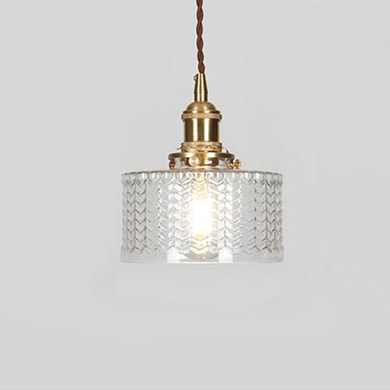 KintsugiGlow | Elegant Vintage Brass Glass Pendant Lighting Fixture 0