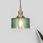 KintsugiGlow | Elegant Vintage Brass Glass Pendant Lighting Fixture 1