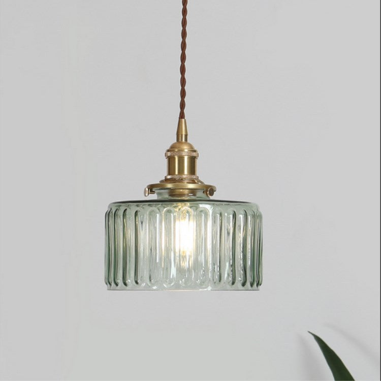 KintsugiGlow | Elegant Vintage Brass Glass Pendant Lighting Fixture 5