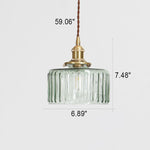KintsugiGlow | Elegant Vintage Brass Glass Pendant Lighting Fixture 7