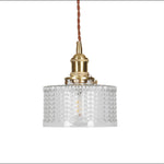 KintsugiGlow | Elegant Vintage Brass Glass Pendant Lighting Fixture 8