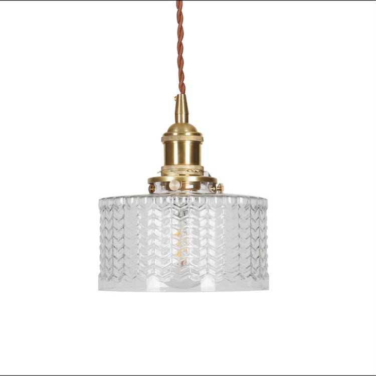 KintsugiGlow | Elegant Vintage Brass Glass Pendant Lighting Fixture 8