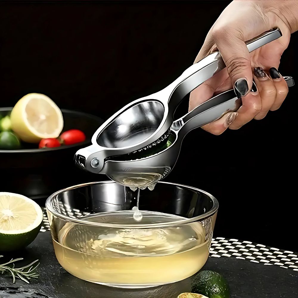 Kitchen Essential | Stainless Lemon Squeezer with Ergonomic Handle | Effortless Juice Extraction for Fresh Beverages 0