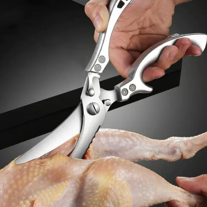 Kitchen Shears | Stainless Steel Scissors with Effortless Cutting Feature | Versatile Tool for Food Preparation 0