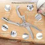 Kitchen Shears | Stainless Steel Scissors with Effortless Cutting Feature | Versatile Tool for Food Preparation 5