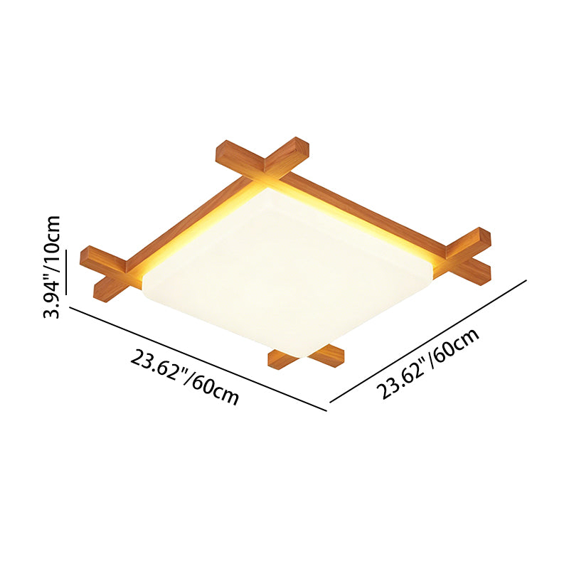 KiyoshiLight | Elegant Modern Japanese Flush Mount Ceiling Lamp 6