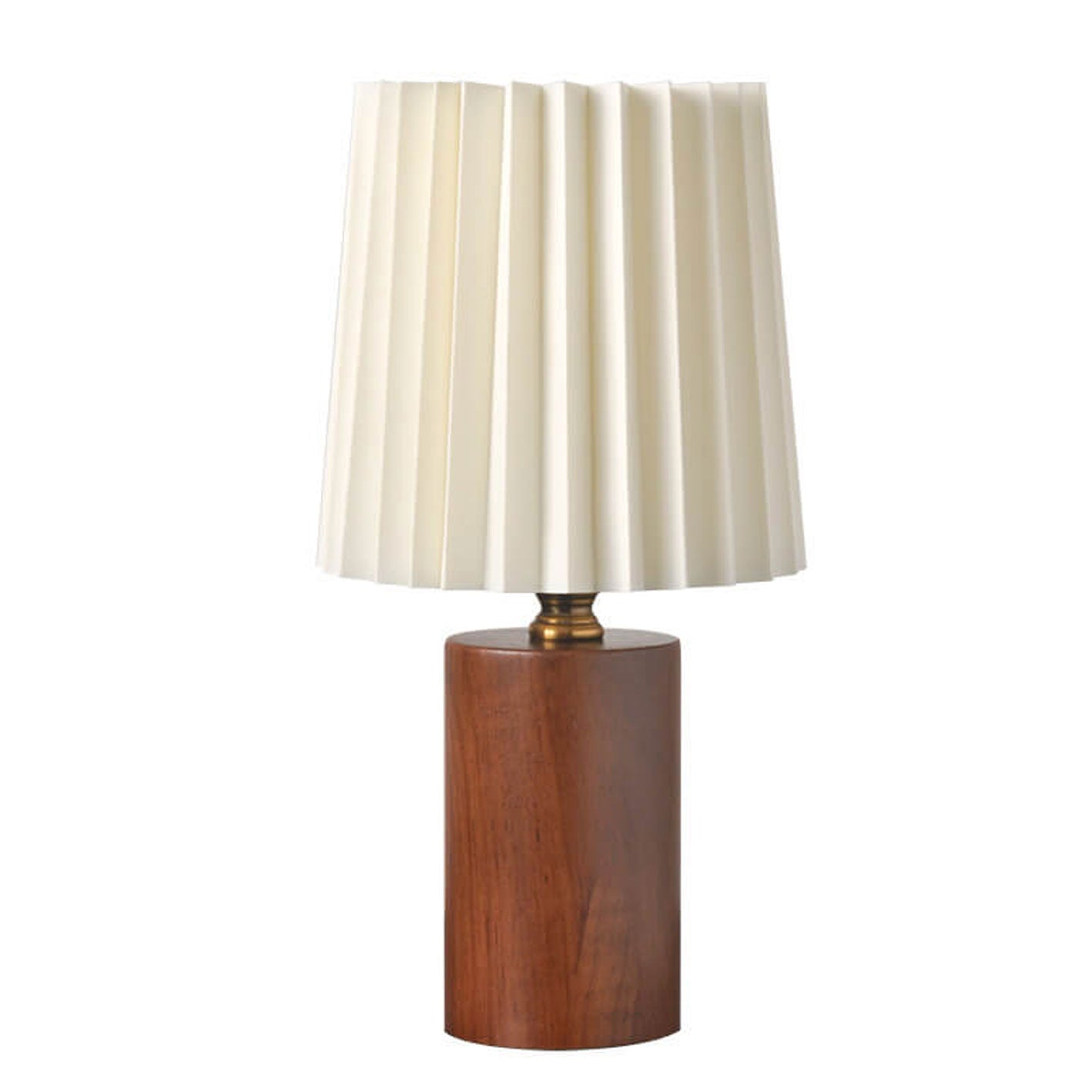 KoreanElegance | Modern Stylish Pleated Wood Base Table Lamp 4
