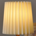 KoreanElegance | Modern Stylish Pleated Wood Base Table Lamp 5