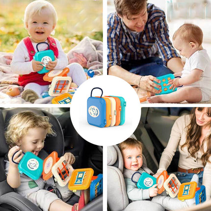 Montessori Busy Cube with Flip Game and Finger Games